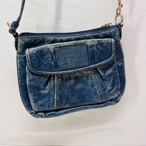 Coach Distressed Blue Crossbody Bag